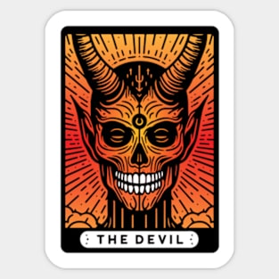 The Devil Tarot Card Sticker